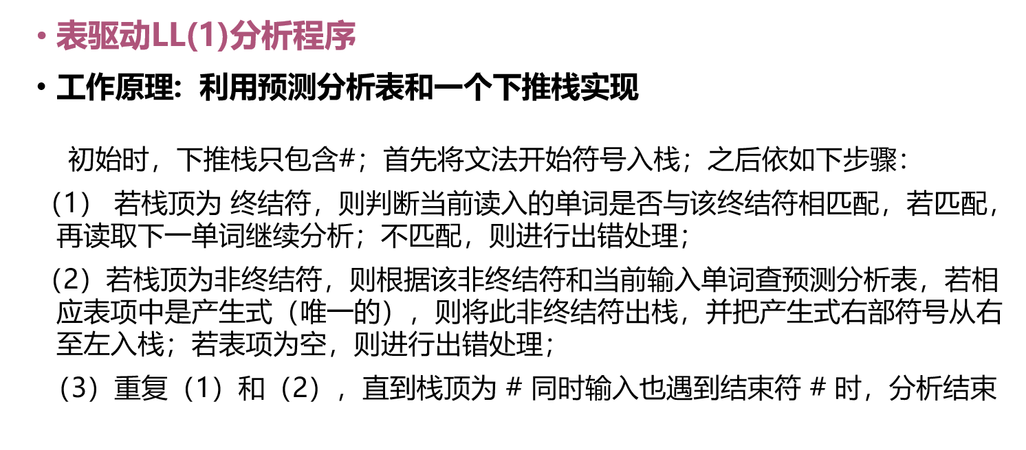 LL(1) 分析过程